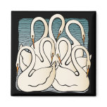 Seven Swans a Swimming Refrigerator Magnets