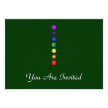 Seven vertical chakras custom announcement