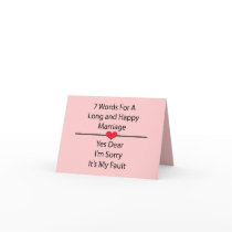 Seven Words For a Long and Happy Marriage