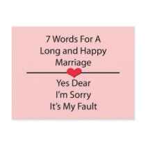Seven Words For a Long and Happy Marriage