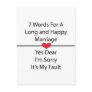 Seven Words For a Long and Happy Marriage