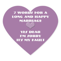 Seven Words For a Long and Happy Marriage