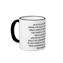 Seventh Amendent Text Coffee Mug