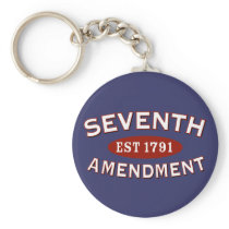 Seventh Amendment Est 1791 Key Chain