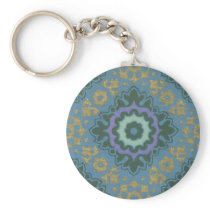 Seventies Wallpaper Folk Art Key Chains