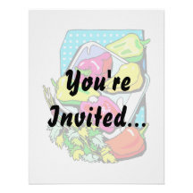 Several peppers and veggies graphic personalised announcement