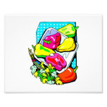 Several peppers and veggies graphic photo art
