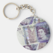 Several Pound Bills New British0 Pounds Money Keychain