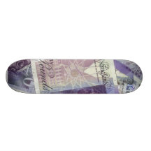 Several Pound Bills New British0 Pounds Money Skateboards