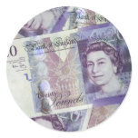 Several Pound Bills New British0 Pounds Money stickers