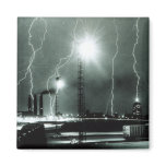 Severe Lightning in Boston Refrigerator Magnet