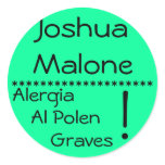 Severe Pollen Allergy Label** Sticker