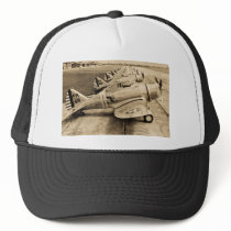 Seversky P-35 Vintage WWII Fighter Planes Mesh Hat