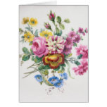 Sevres flowers card, dating to 1770