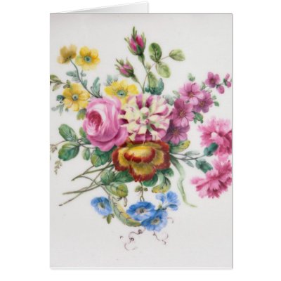 Sevres flowers card, dating to 1770 by moorabool