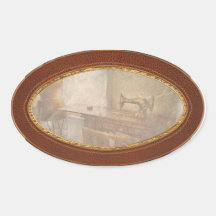 Sewing - A tailors life Oval Sticker
