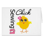 Sewing Chick Greeting Cards