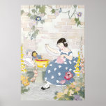 Sewing in a Garden of Foxglove & Poppies posters