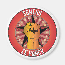 Sewing Is Power Refrigerator Magnet