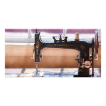 Sewing Machine - A stitch in time Custom Photo Card