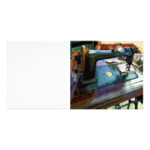 Sewing Machine With Sissors Photo Card
