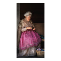 Sewing - Ribbon - Granny's hobby Personalized Photo Card