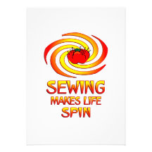 Sewing Spins Custom Invite