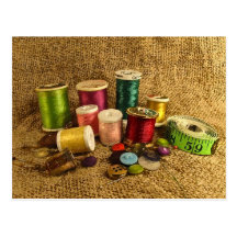 Sewing Supplies Post Card