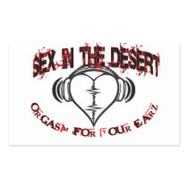 sex in the desert heart and headphones sticker