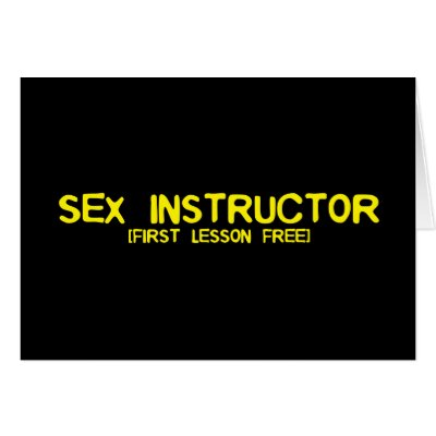 SEX INSTRUCTOR CARD by CarbonClothing