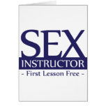 Sex Instructor, First Lesson Free - Blue cards