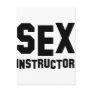 sex instructor post card