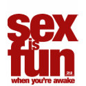 SEX IS FUN when you're awake t-shirt (Red)