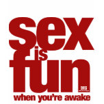 SEX IS FUN when you're awake t-shirt (Red)