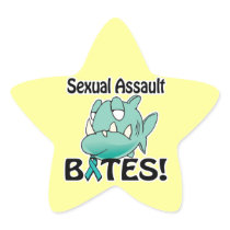 Sexual Assault BITES Star Stickers