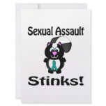 Sexual Assault Stinks Skunk Awareness Design invitations