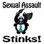 Sexual Assault Stinks Skunk Awareness Design photo sculptures