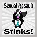 Sexual Assault Stinks Skunk Awareness Design Poster