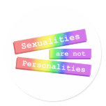 Sexualities Are Not Personalities Stickers 003