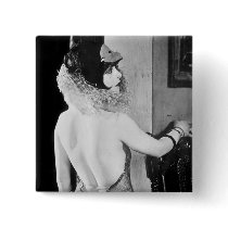 Sexy 1920s Woman Button