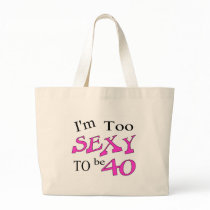 Sexy 40 (pink) tote bag
