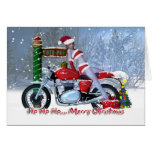 Sexy Adult Christmas Card - Female On Motorbike