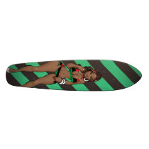Sexy African Bikini Model Skateboard Oldschool