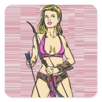 Sexy Amazon Woman Stickers