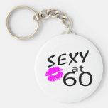 Sexy at 60 (Pink Kiss) Keychain