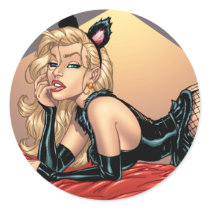 Sexy Bad Kitty with Stockings Pinup Girl by Al Rio