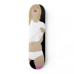 sexy beach babe skateboards