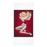 Sexy Blonde Christmas Pin-up Customisable by Al Ri rack cards