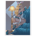 Sexy Blonde Lingerie Bunny Pinup Girl by Al Rio flyers