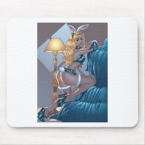 Sexy Blonde Lingerie Bunny Pinup Girl by Al Rio